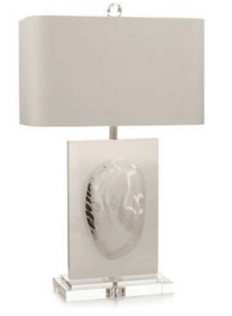 Elegant Seashell Table Lamp Column